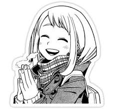 Black And White Manga Stickers Uraraka Ochako Bnha Sticker Sticker By Benriiya In 2020 My Hero Hero My Hero Academia