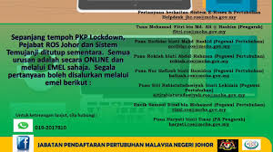 We did not find results for: Jabatan Pendaftaran Pertubuhan Malaysia Negeri Johor Posts Facebook