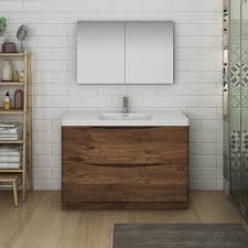 Senza Tuscany 47 Single Bathroom Vanity Set With Medicine Cabinet In 2020 Double Vanity Bathroom Modern Bathroom Vanity Bathroom Vanity