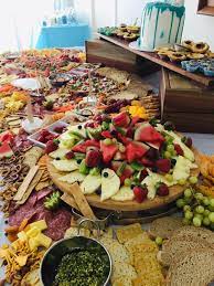 Use vintage cake stands, teapots and cups for a boho vibe. Grazing Table Love For A Baby Shower Steffa S Kitchen Facebook