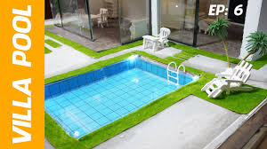 How To Build Mini Swimming Pool Mini Mansion Step By Step Youtube