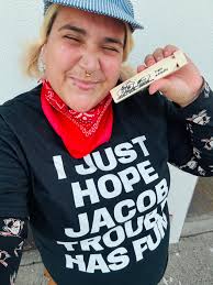 ONE YEAR AGO!!! In Seattle! I made the very first “FUN TEE!!!” From “I JUST  HOPE TREVOR ZEGRAS HAS FUN” to now being spotted in tons of arenas all over  the country