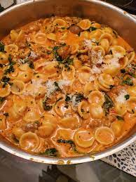 Summer black bean soup with corn and tomatoes. Homemade Orecchiette Italian Sausage Spinach Mushroom In A Creamy Tomato White Wine Sauce Food