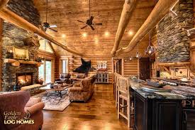 Log Cabin Open Floor Plan Log Home By Golden Eagle Log Homes Golden Eagle Log Logs Cabin Home Log Home Floor Plans Log Homes Timber House