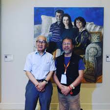 Yalda Hakim On Twitter Thank You To Chinese Australian Artist Shen Jiawei For This Portrait Of Me And My Parents Showcased At The 8th Beijing International Art Biennale Symposium Biab Beijinginternationalartbiennale åŒ—äº¬åŒå¹´å±•
