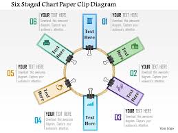 0115 Six Staged Chart Paper Clip Diagram Powerpoint Template