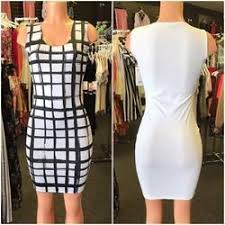 Black And White Checkered Bodycon Dress Just In Black White Checkered Bodycon Dress With Images Bodycon Dress Dresses Mini Dress
