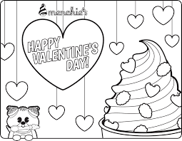 Menchie S 2015 Valentine Coloring Sheets Happy Valentines Day Valentine Coloring