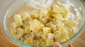 Red potatoes and lots and lots of snipped chives give this simple potato salad pizzazz. Traditional Potato Salad Recipe Entertaining With Beth