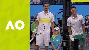 Novak djokovic vs daniil medvedev full match highlights (finals) | australian open 2021 novak djokovic vs daniil medvedev. Novak Djokovic Vs Daniil Medvedev On Court Walk On F Australian Open 2021 Youtube