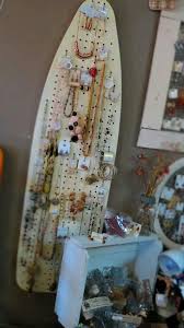 Vintage Metal Ironing Board Repurposed To Jewelry Display Presentoir Bijoux Rangement Bijoux Fabrication De Rangements