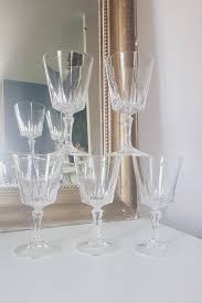 Reserved 5 Verres Gobelet Sans Plomb Veritable Cristal Etsy Glassware Champagne Flute Tableware