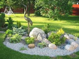 Cheap garden ideas small gardens small backyard white roses barberry. Image Result For Small Garden Design Ideas On A Budget Uk Rock Garden Landscaping Front Yard Landscaping Design Rock Garden Design