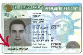 A permanent resident card, or green card, is a plastic card with the individual's biographic information, photo, fingerprint, and expiration date issued by u.s. Signature Waived How To Handle A Green Card With No Signature