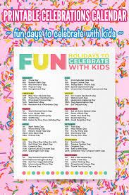 Born august 18, 1905 d. Fun Days To Celebrate With Kids Printable Calendar Laptrinhx News