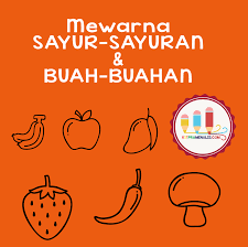 Buah, sayur, dan susu rendah lemak juga memiliki khasiat. Lembaran Kerja Mewarna Buah Buahan Dan Sayur Sayuran Kitpramenulis