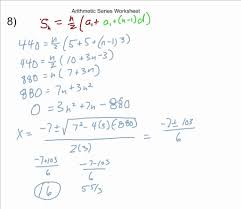 Arithmetic Sequences And Series Worksheet New Mr Flanagan S Class Arithmetic Series Worksheet In 2020 Sequence And Series Arithmetic Arithmetic Sequences