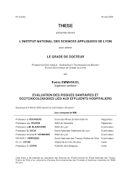 Pdf Evaluation Des Risques Sanitaires Et Ecotoxicologiques Lies Aux Effluents Hospitaliers