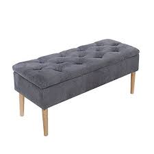Elegante Truhenbank Castle Grau Mikrofaser Im Antiklook Mit Stauraum Schlafzimmer Bank Sitzbank Truhe Flurbank Ht Sitzbank Truhe Schlafzimmer Banke Truhenbank
