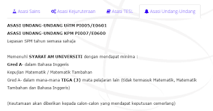 Semak syarat kelayakan ke uitm online (selangkah uitm). Uitm Dengkil Foundation In Engineering Asid