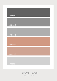 Pink + gray + black. Grey And Peach Bedroom Color Scheme