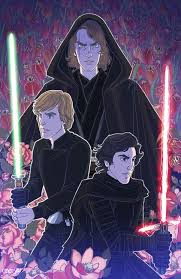 11x17in Prnt Of My Illustration Depicting Anakin Skywalker Luke Skywalker And Ben Solo Skywalker Kind Of Star Wars Drawings Star Wars Art Star Wars Fan Art