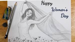 I will show you how to draw international women's day drawing and colored step by step.8 march happy women's day everyone thanks for watching take care of yourself. Women S Day Sketch Figure Drawing Using Just One Hb Pencil Youtube