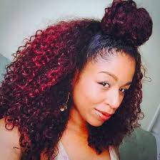 This Is The Half Up Hairstyle Every Cool Curly Girl Is Wearing Natural Hair Styles Curly Hair Styles Naturally Half Up Hair
