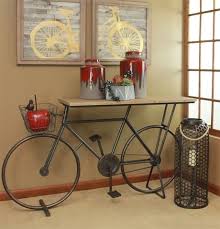 Bicycle Console Table In Charcoal Finish In 2020 Bicycle Decor Decor Ceramic Decor