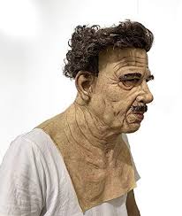 Realistic Old Man Mask with Hair Wrinkle Old Person Full Head Mask Costume  Props for Halloween : Amazon.sg: Fashion
