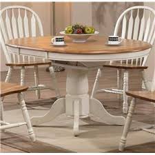 Check spelling or type a new query. E C I Furniture Dining Round Single Pedestal Dining Table With White Trim Johnny Janosik Kitchen Tables