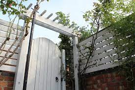Nantucket legacy $ 395 trim kit $ 55 cottage picket gate $ 269 (50 wide) cottage picket wings $ 249 (2). Diy How To Build A Pergola Over A Gate Kezzabeth Diy Renovation Blog