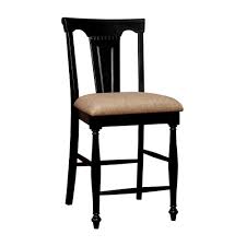 William S Home Furnishing Sabrina Cottage Style Black Counter Height Chair Counter Height Chairs Dining Chairs Solid Wood Dining Chairs