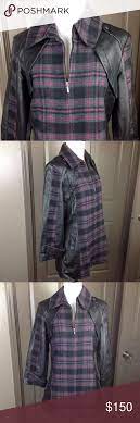 La Reine Blanche Jacket Medium Wool Leather Coat Great Condition La Reine Blanche Jacket Medium Wool Leather Coat Zip Pocke Clothes Design Jackets Leather Coat