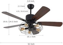 Menards® offers a variety of ceiling fans in numerous finishes and colors for any room. Buy Retro Industrial Ceiling Fan Light 52 Inch 5 Lights E27 Fixture For Restaurant Living Room Bedroom Create Iron Cage Rustic Style 52 Retro Industrial Retro Industria Cage Online In Vietnam B07vgrf77r