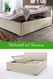 Hohes Polsterbett In Beige Mit Bettkasten Lattenrost Sesimbra Polsterbett Bett Platzsparende Mobel