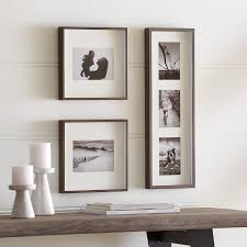 Brushed Antique Bronze Picture Frame Gallery Set Of 3 Reviews Crate And Barrel Picture Frame Gallery Gallery Frame Picture Frames