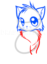 How To Draw A Cute Anime Cat Step By Step Drawing Guide By Dawn Dragoart Com The fluff is often what you would notice first from a fluffy cat. how to draw a cute anime cat step by