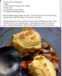 Coconut Flour Dumplings Coconut Flour Recipes Healthy Recipes