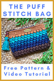 18 amazing bobble stitch crochet patterns: Crochet Puff Stitch Bag Day S Crochet Knit