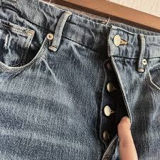 NWT Good American Good Boy Raw Hem Slit Blue Jeans Distressed Button Fly 6  / 28 | eBay
