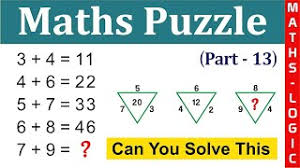 In fact, studies show that working on maths puzzles has several educational benefits including boosting. Maths Puzzle Part 13 How To Solve Maths Puzzle Maths Puzzles With Answers By Maths Logic Youtube
