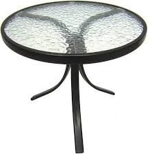 Mainstays Round Glass Patio Table 20 D Dark Brown Finish Walmart Com Glass Top Side Table Glass Top Table Small Outdoor Table