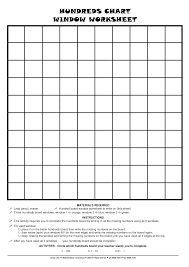 18 Described Blank 100 Chart Kindergarten