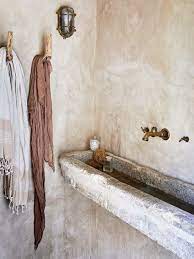 Stone Bathroom Banyo Yeniden Modelleme Rustik Banyolar Ev Ic Mekanlari