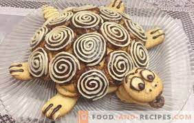 Für den teig 5 eier, getrennt 200 g zucker 190 g mehl 1 tl backpulver. Kuchen Turtle Mit Sauerrahm Unbeschreibliche Zartlichkeit Rezeptkuchen Turtle Mit Sauerrahm Und Diversen Erganzungen