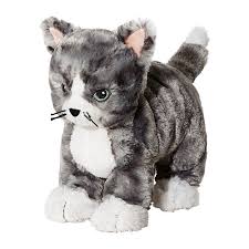 Lilleplutt Soft Toy Cat Gray White Ikea Soft Toy Animals Cat Plush Cat Soft Toy