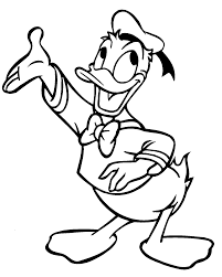 Donald Duck Coloring Pages For Kids Donald Duck Is A Very Popular Cartoon Character From Disney Disney Coloring Pages Disney Colors Black And White Cartoon