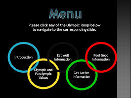 The three values of olympism are excellence, friendship and respect. Introduction Olympic And Paralympic Values Eat Well Information Get Active Information Feel Good Information Please Click Any Of The Olympic Rings Below Ppt Download
