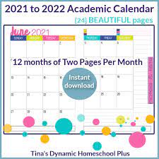 Free, easy to print pdf version of 2022 calendar in various formats. 2021 2022 2 Pages Per Month Academic Calendar Meadow Option